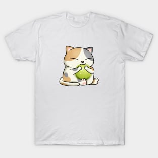 Chubby Cat Green Dango T-Shirt